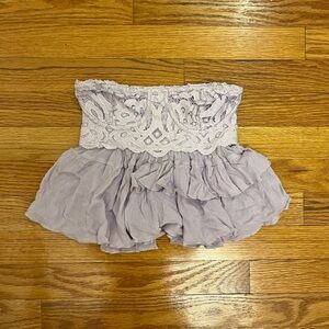 Free People Lilac Smocked Tube Top